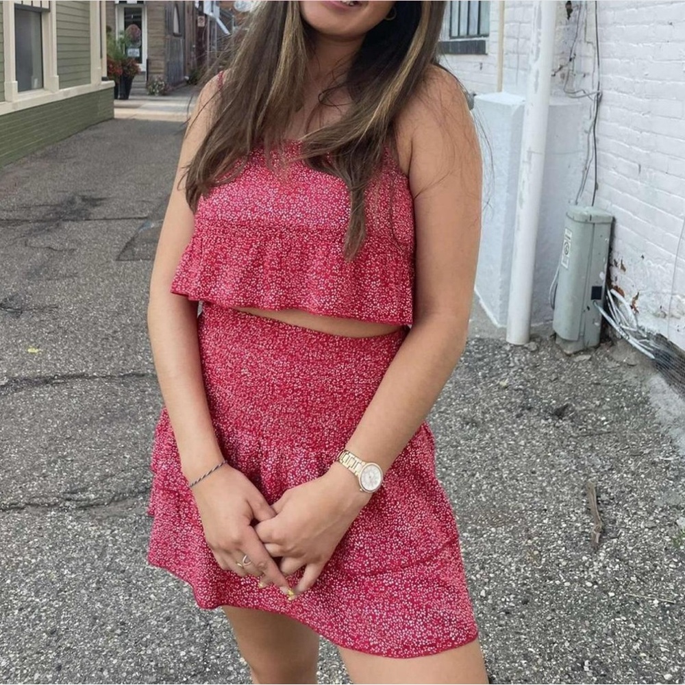 Floral Red matching set